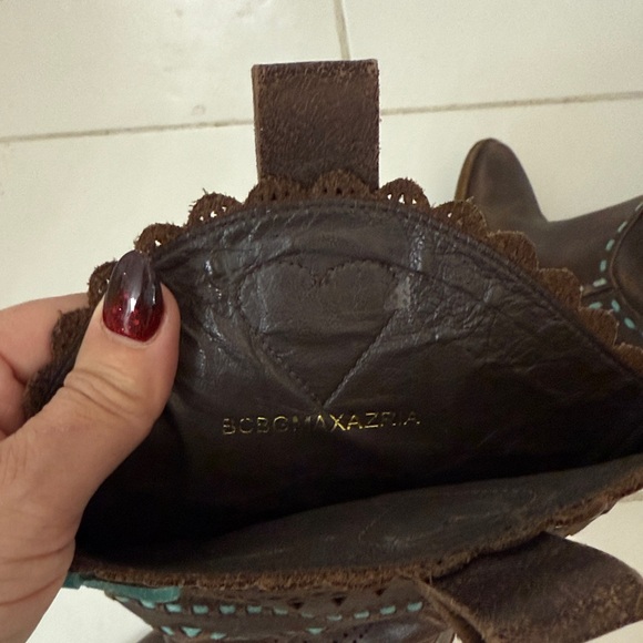 BCBGMaxAzria Brown Boots with Teal Details - Picture 4 of 4